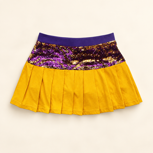 Purple and Gold Youth Skort