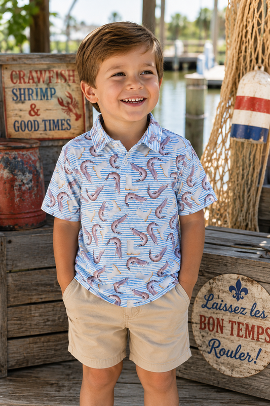 Boys Shrimp and Boots Polo Shirt