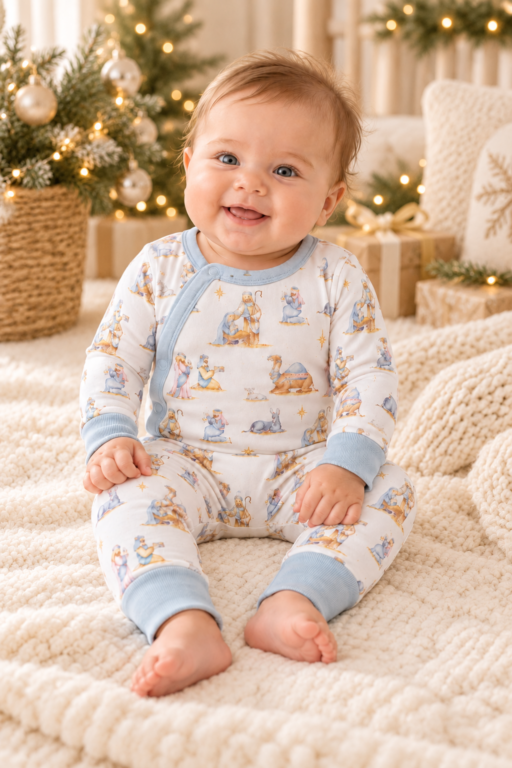 O Holy Night Organic Cotton Christmas Kids Pajamas