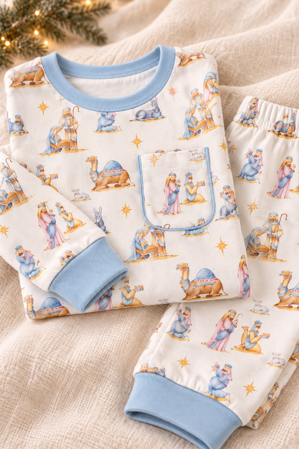 O Holy Night Organic Cotton Christmas Kids Pajamas
