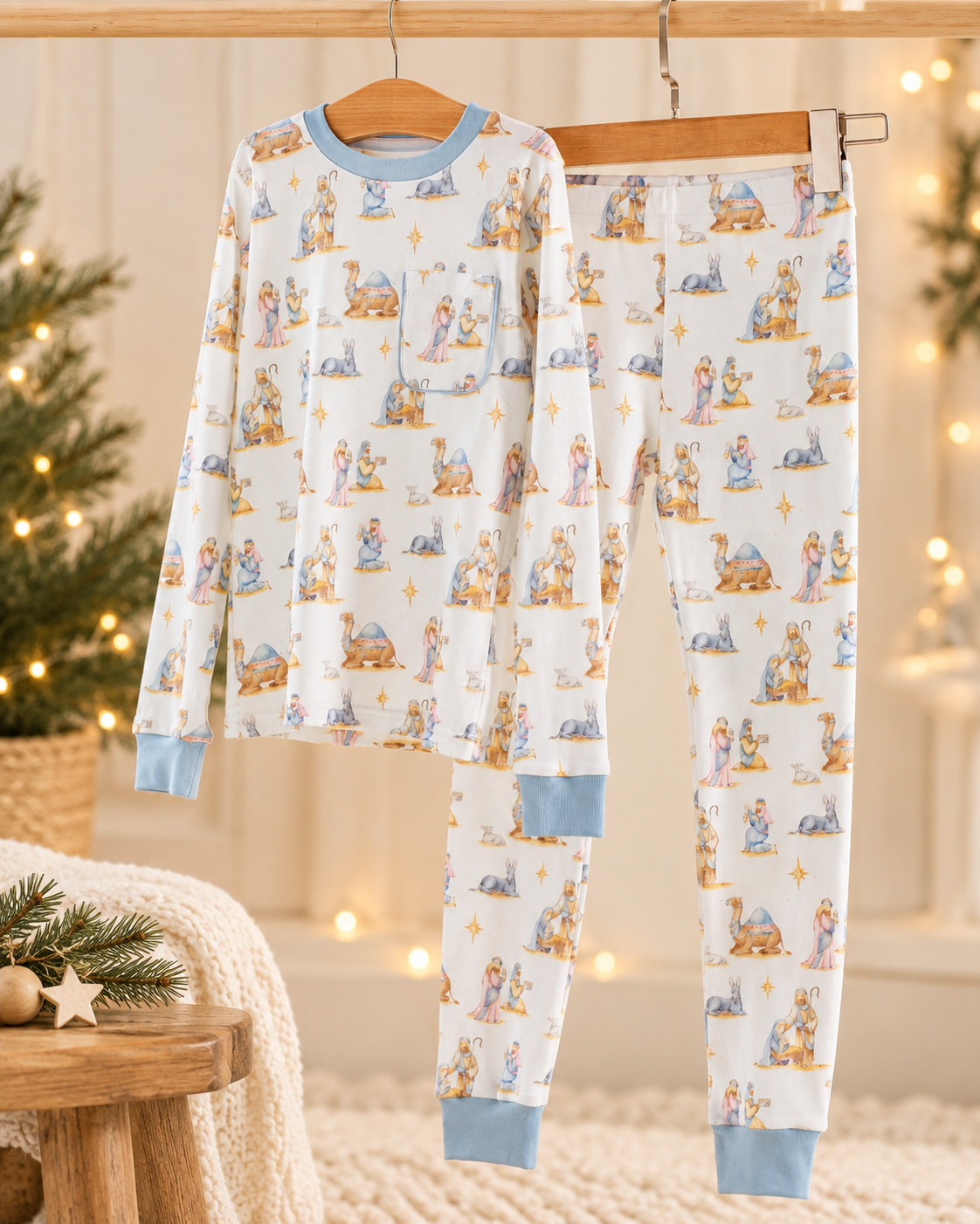 O Holy Night Organic Cotton Christmas Kids Pajamas