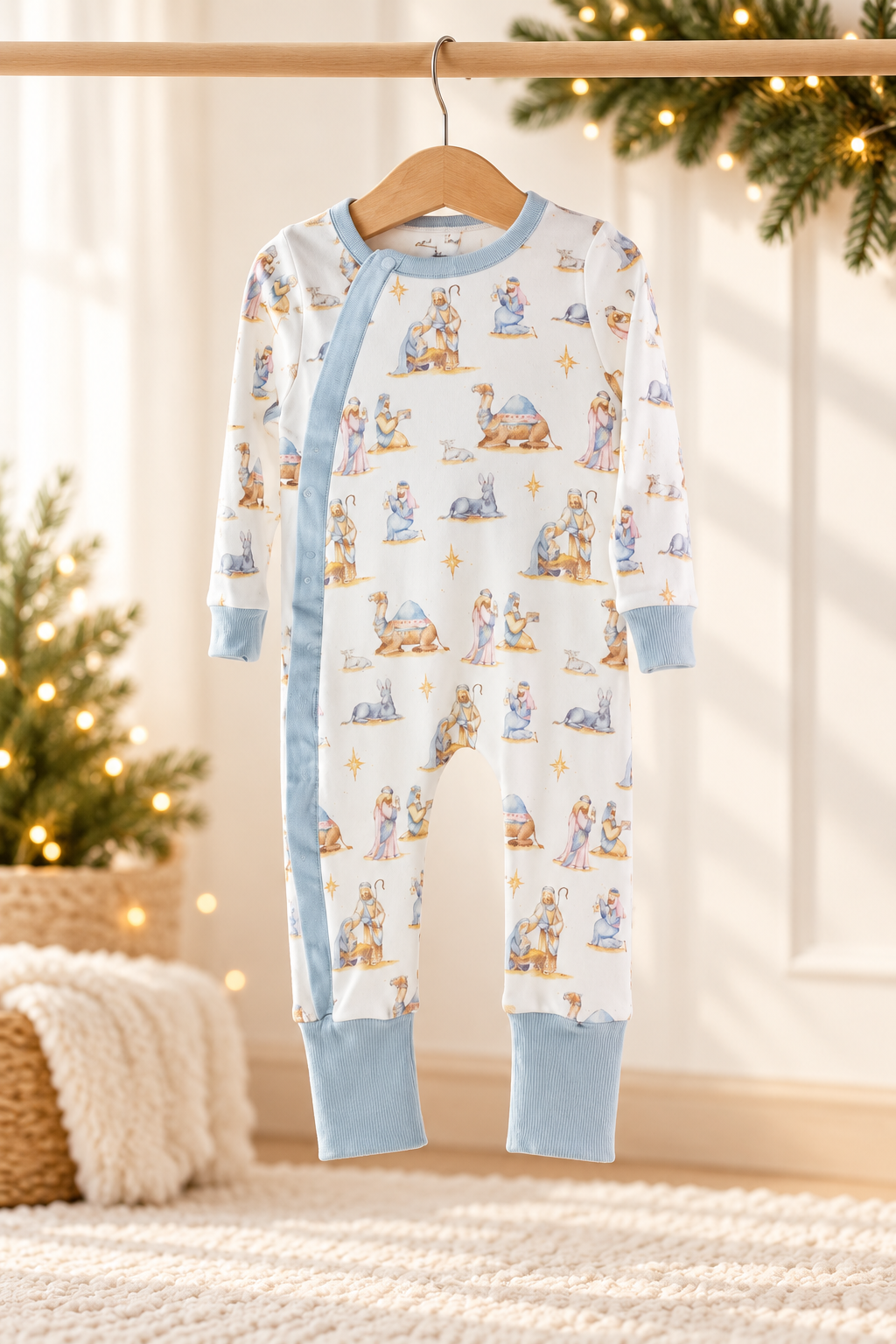 O Holy Night Organic Cotton Christmas Kids Pajamas