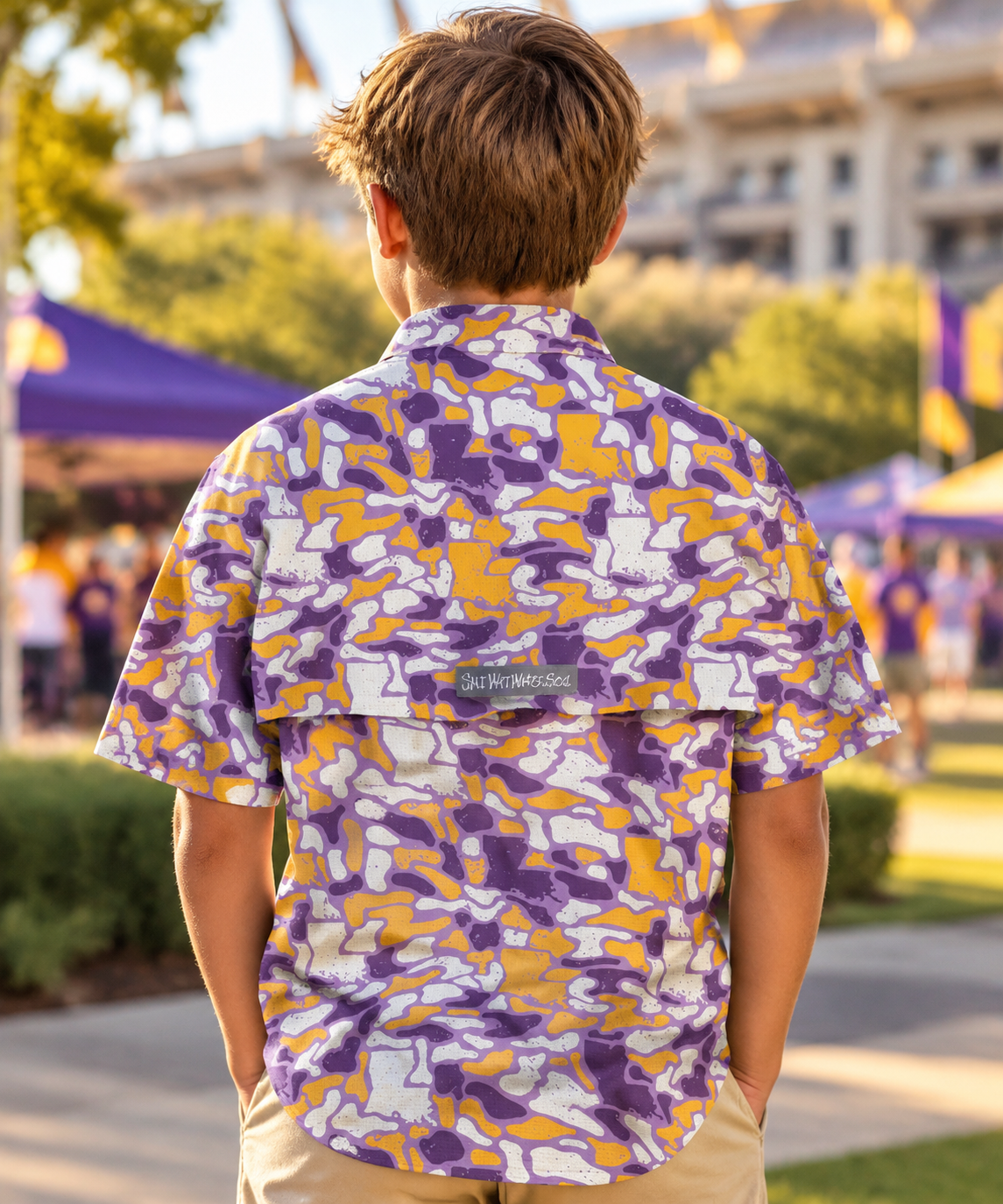 YOUTH Louisiana Camo Fishing Shirt