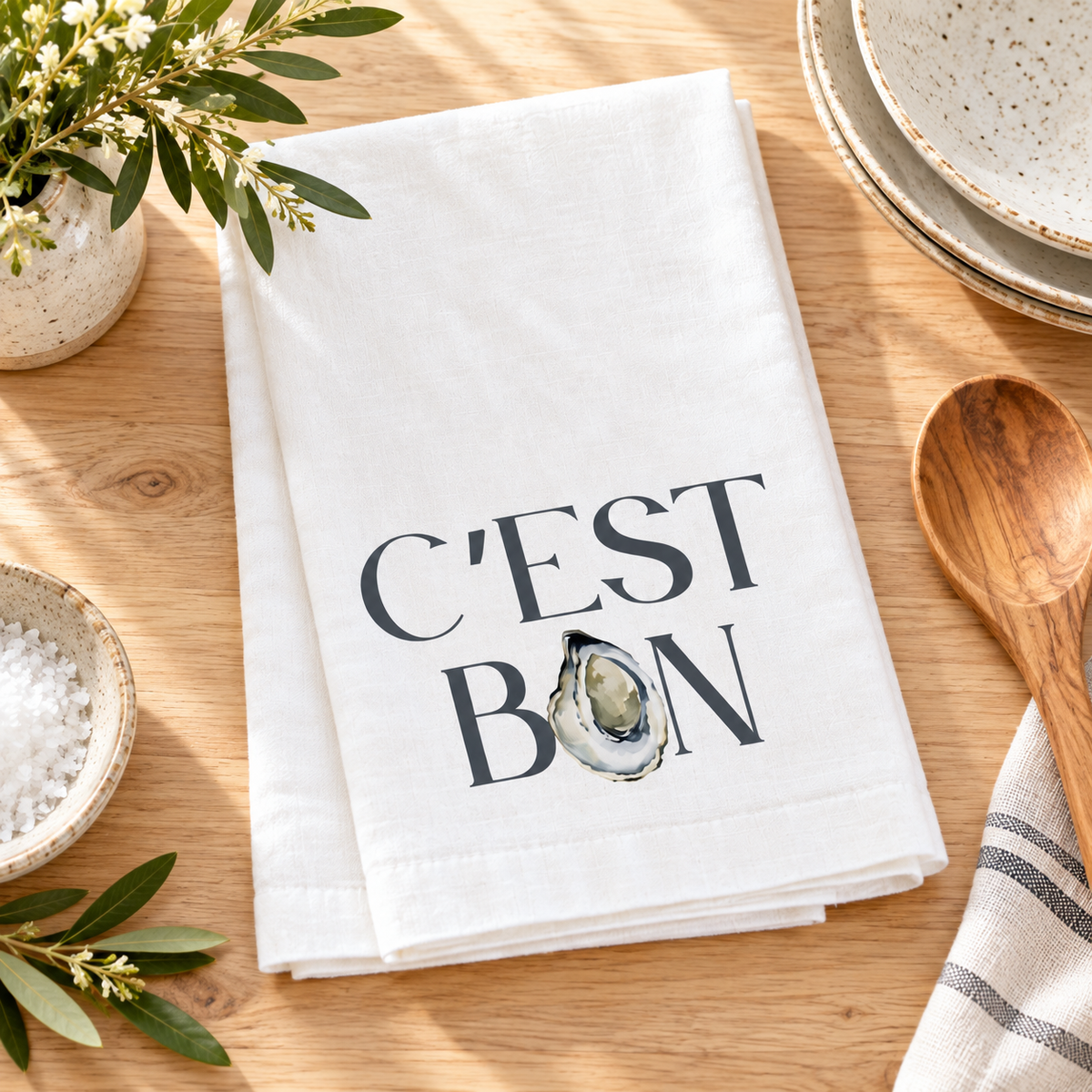 C'est Bon Oyster Kitchen Towel