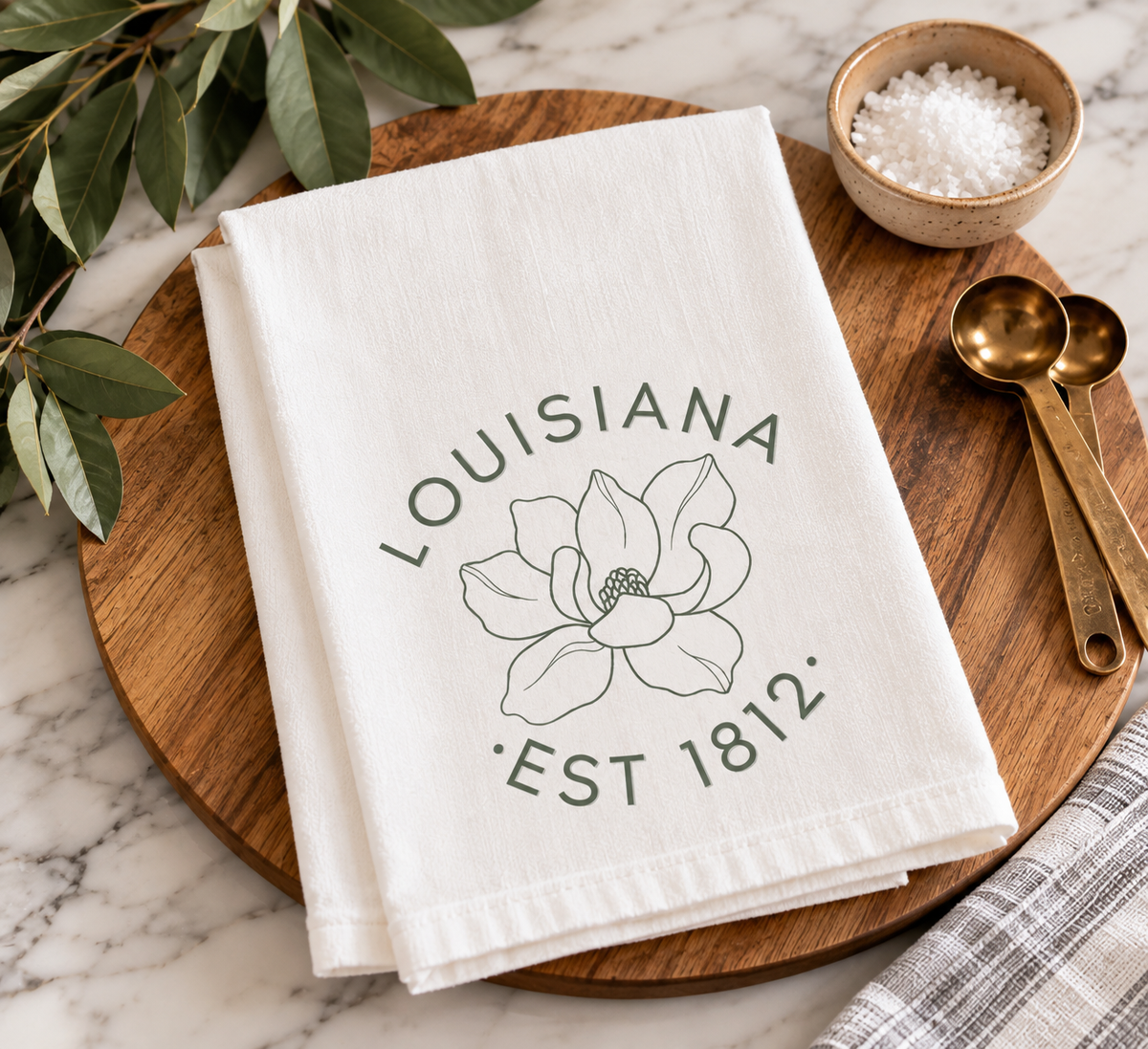 State Flower, Louisiana Kitchen Towel