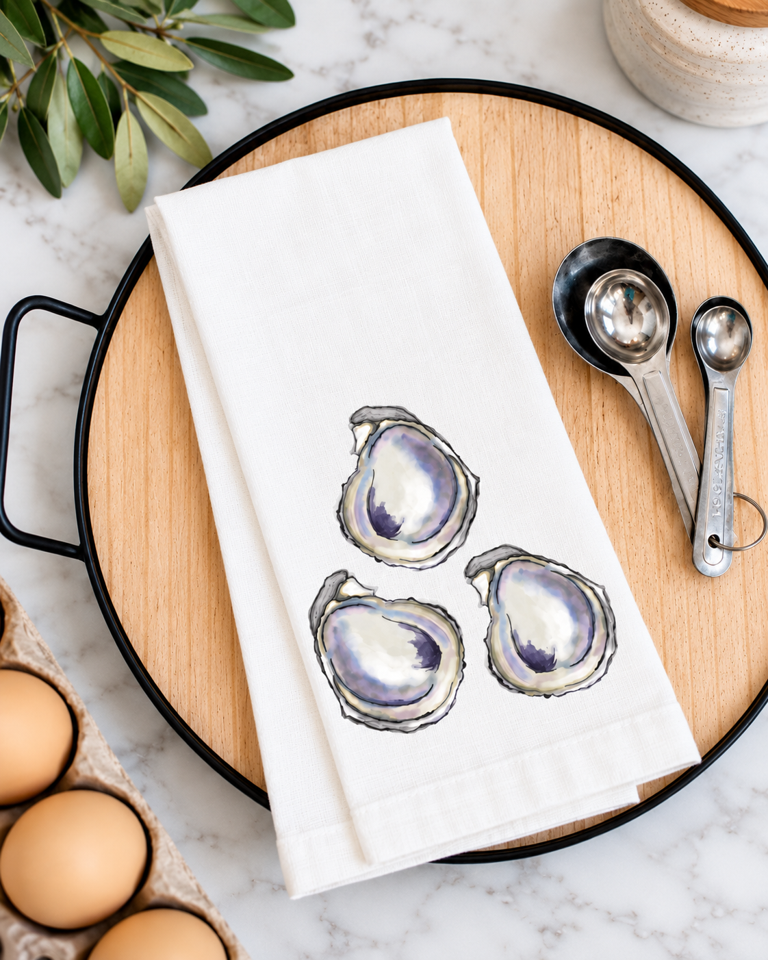 Simple Oyster Kitchen Towel