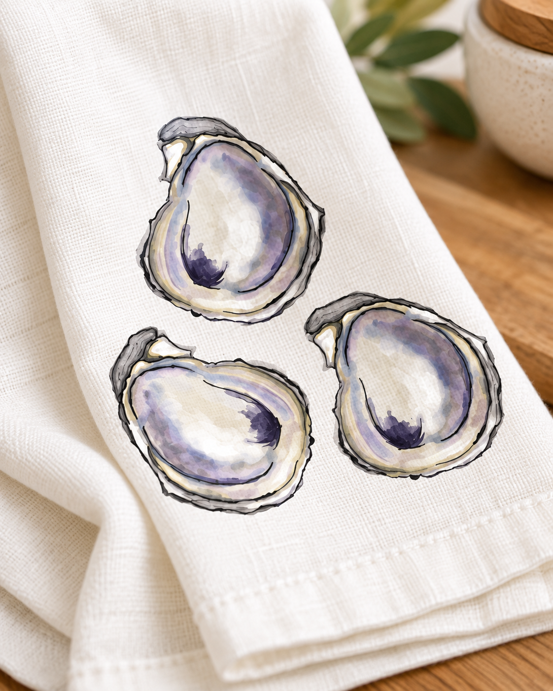 Simple Oyster Kitchen Towel