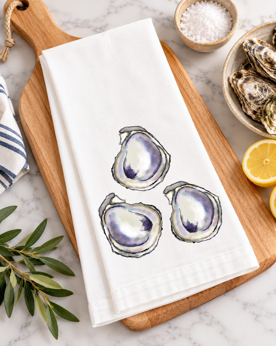 Simple Oyster Kitchen Towel
