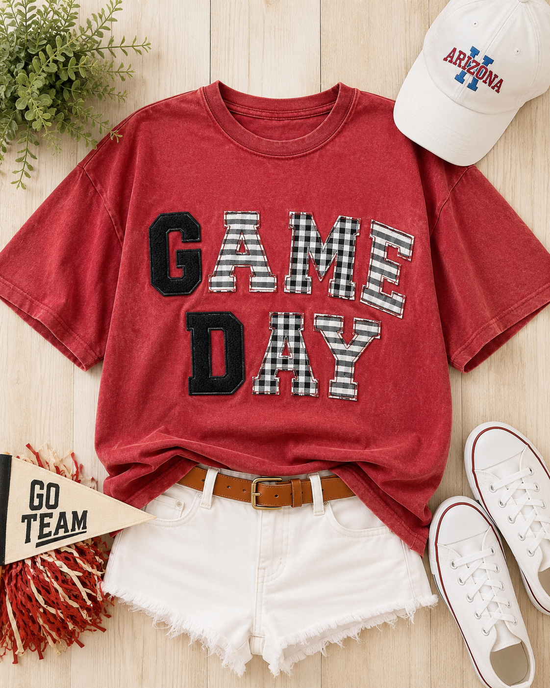 Game Day Washed Loose Fit Sweatshirt Top