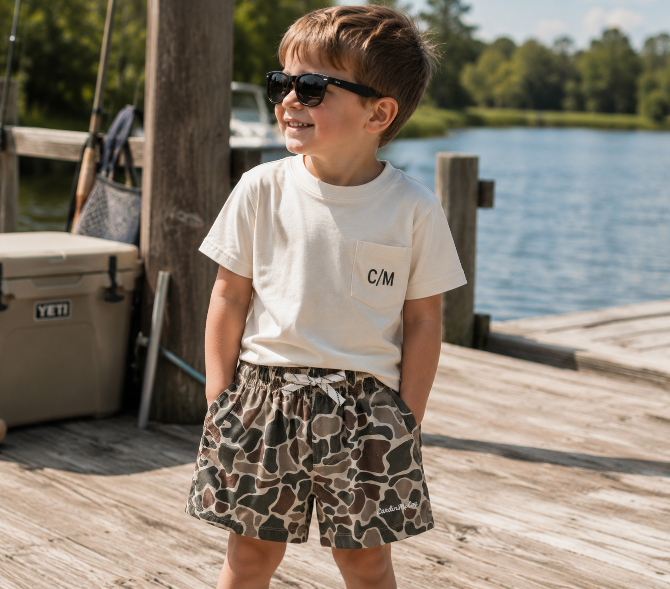 Boys Sand Camo Performance Shorts