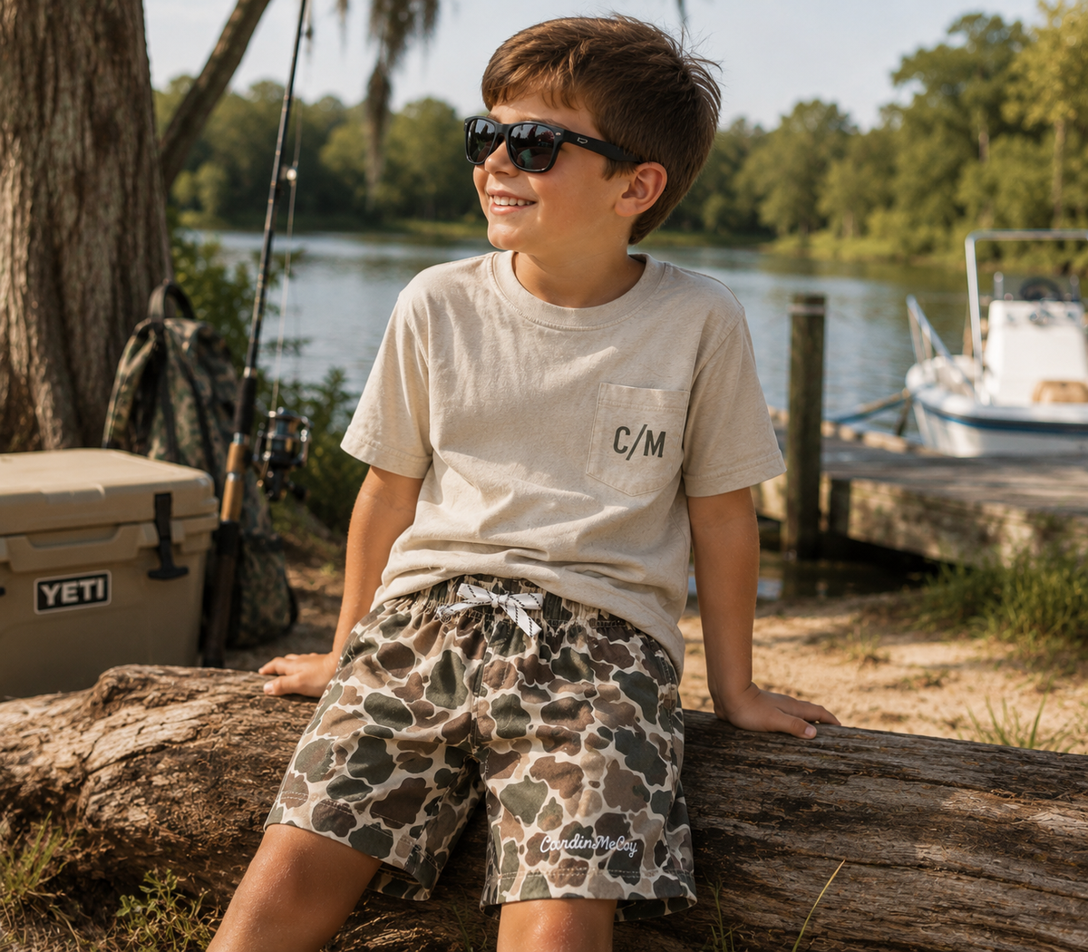 Boys Sand Camo Performance Shorts
