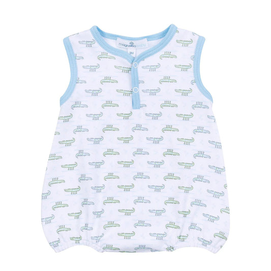 Alligator Pie Front Snap Bubble | Light Blue