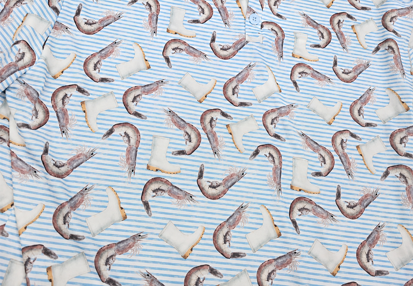 Shrimp and Boot Stripe Polo