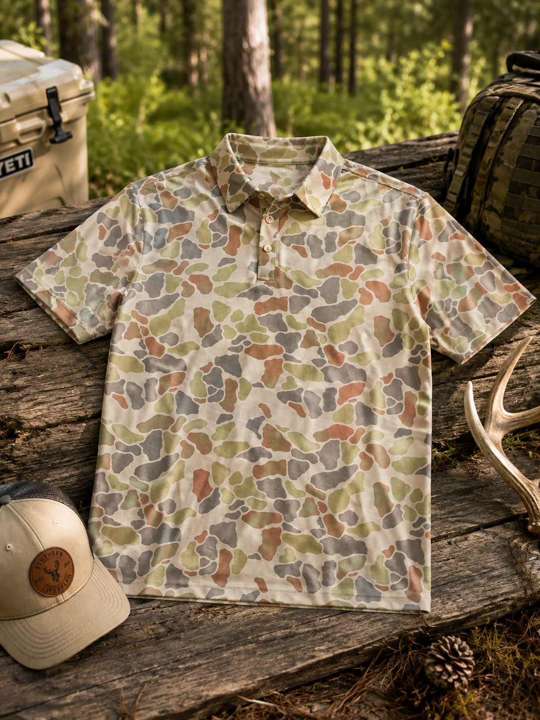 Performance Polo- Driftwood Camo