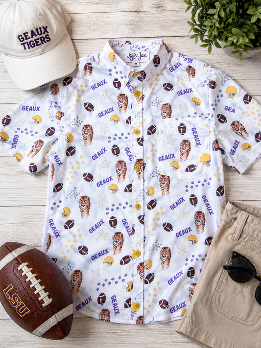 Tiger Game Day Men's Button Down