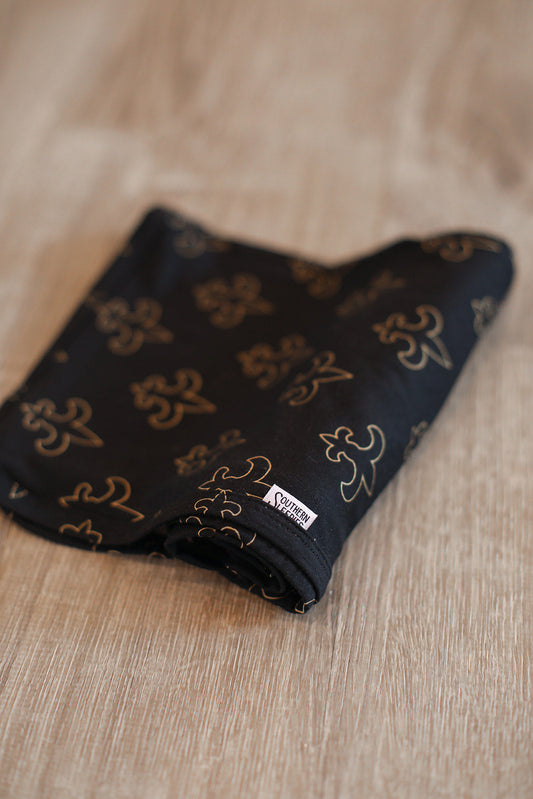 “Fleur De Lis” Bamboo Swaddle Blanket