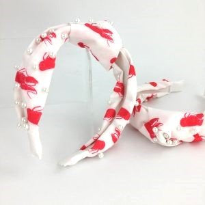 “Crawfish” Knotted Headband- White