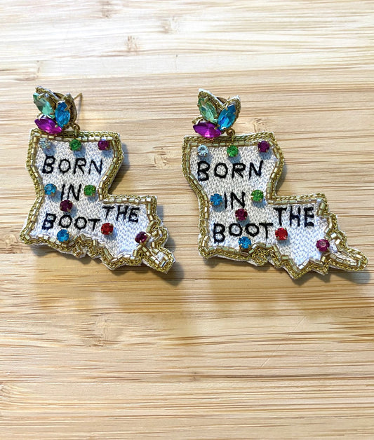 ''BORN IN THE BOOT''- Earrings