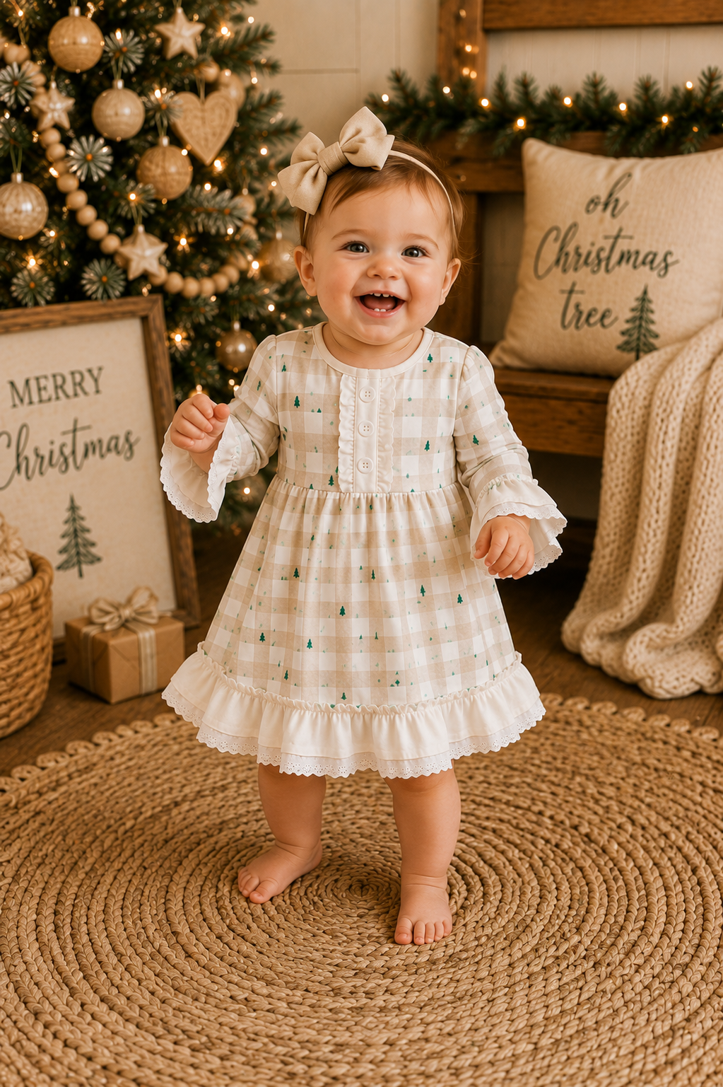 Gown With Bloomers - Holiday Gingham