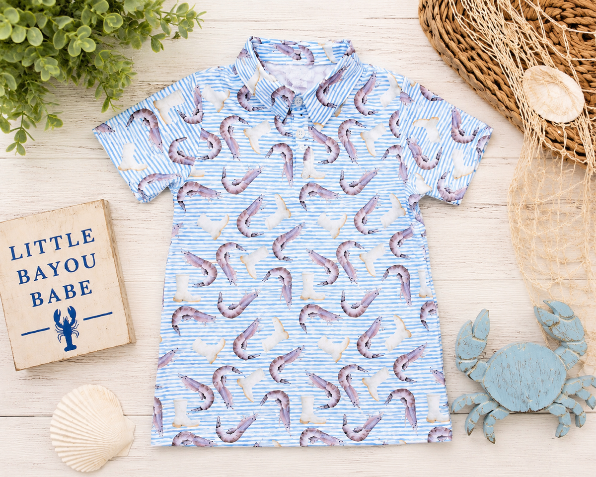 Boys Shrimp and Boots Polo Shirt
