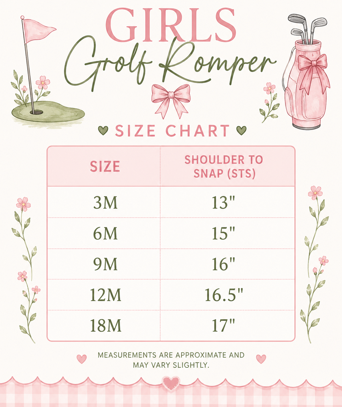 Girls Fairway Golf Romper