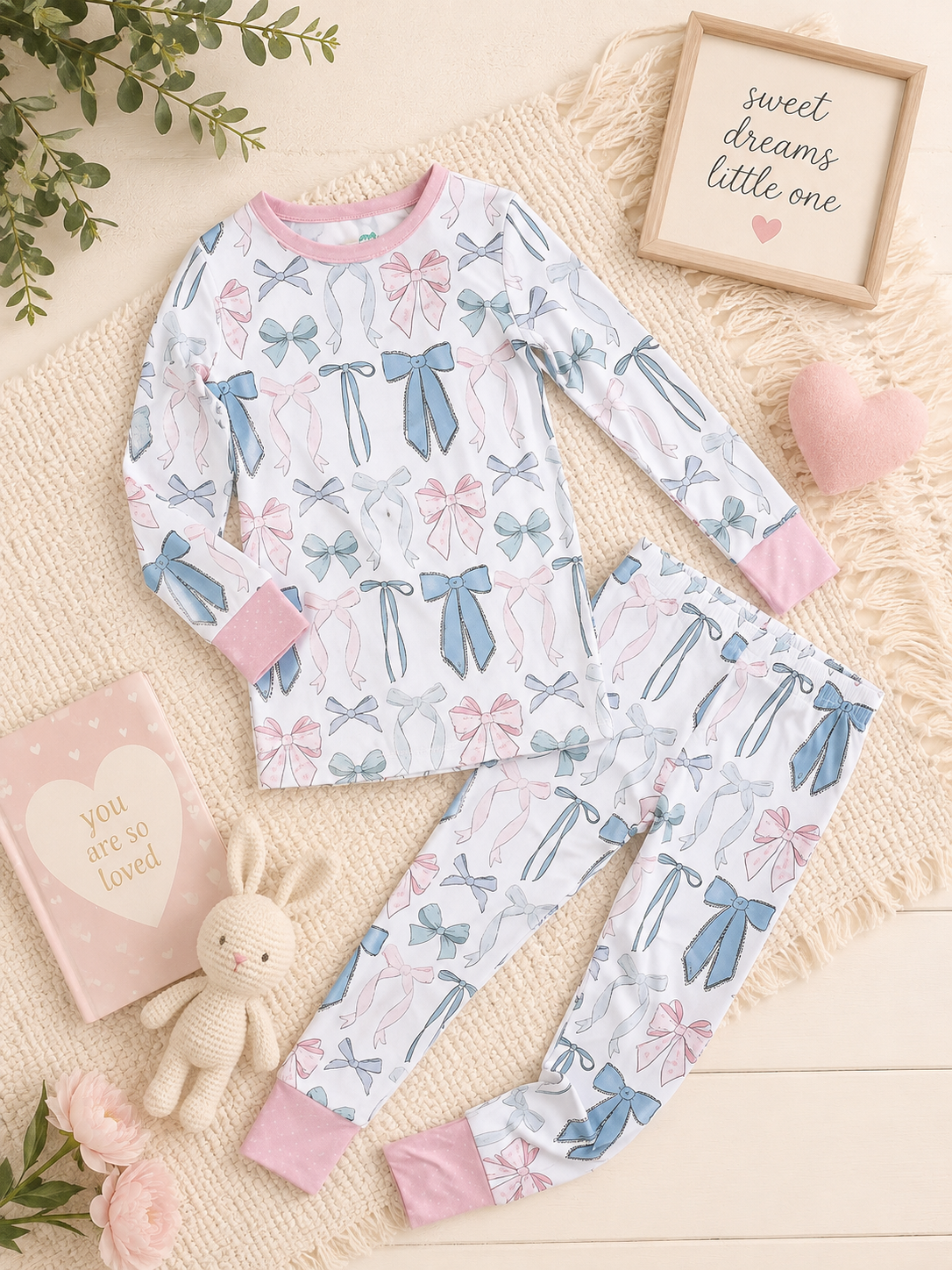 Samantha Bows Two Piece - No Button
Bamboo Kids Lounge