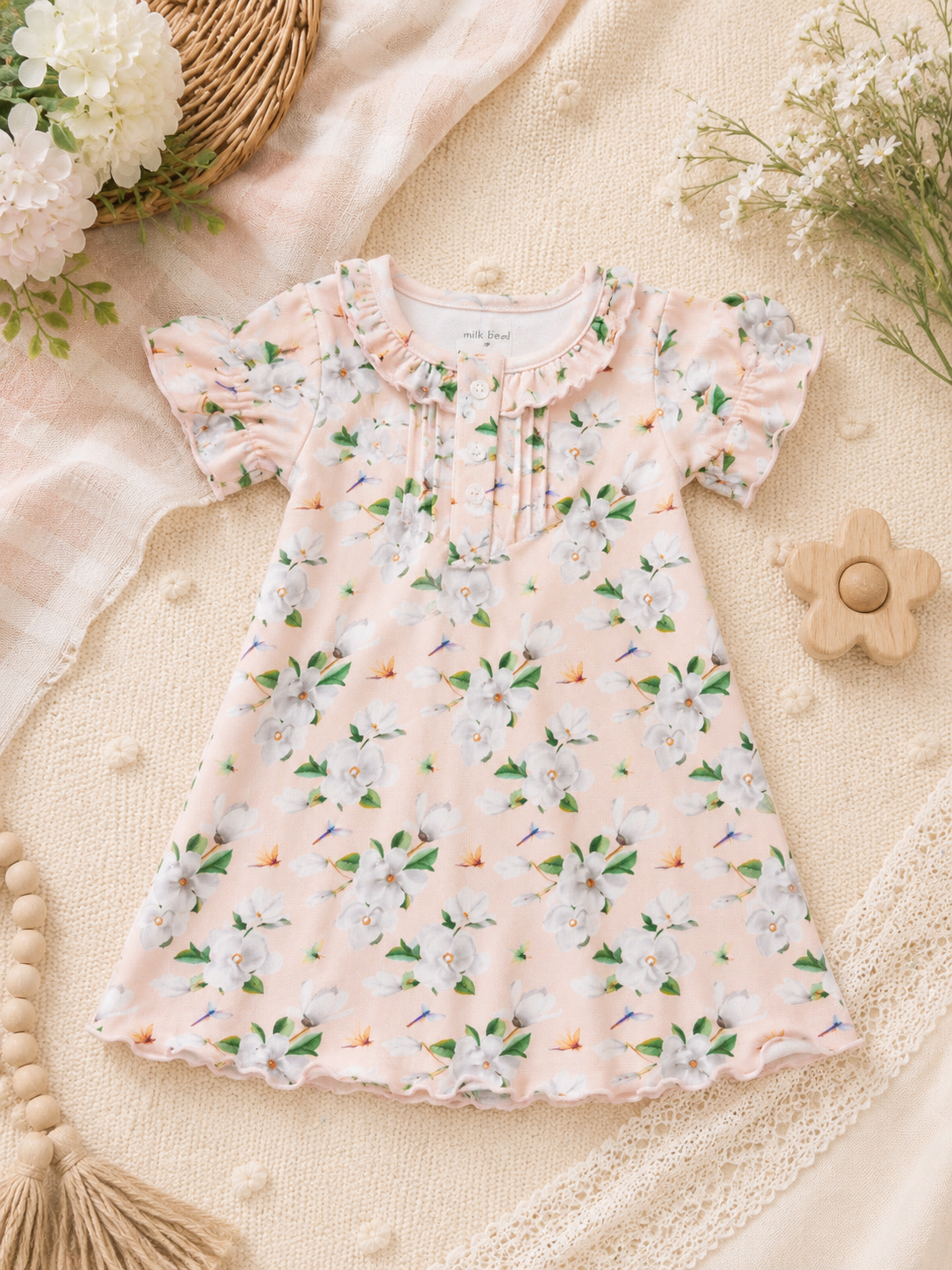 Pink Magnolia Organic Cotton Play Dress