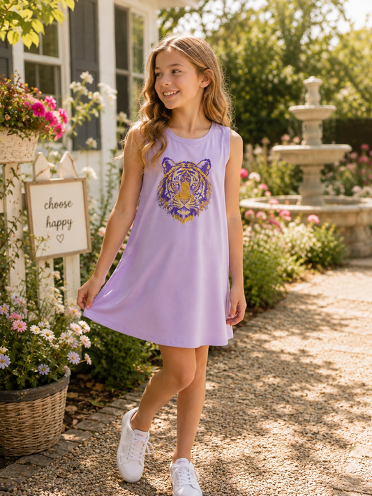 Tiger Face Shift Dress