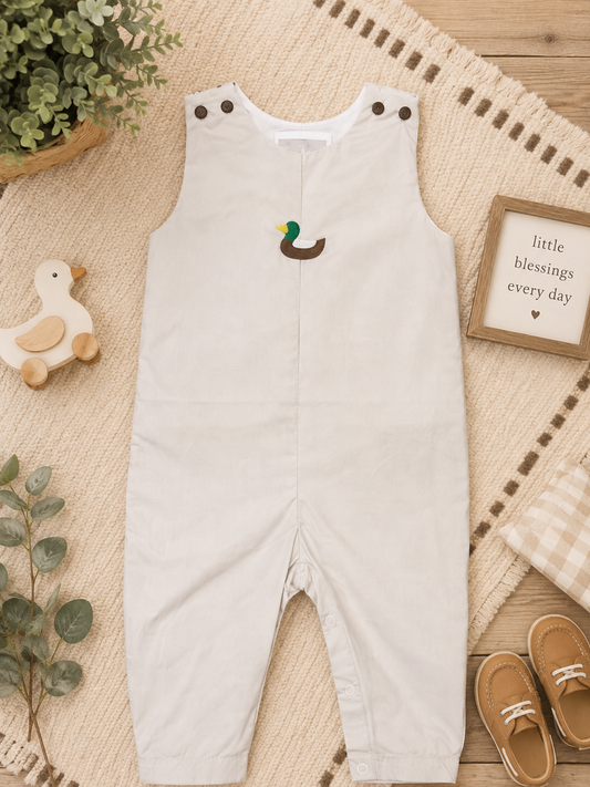 Light Gray Mallard Duck Overalls