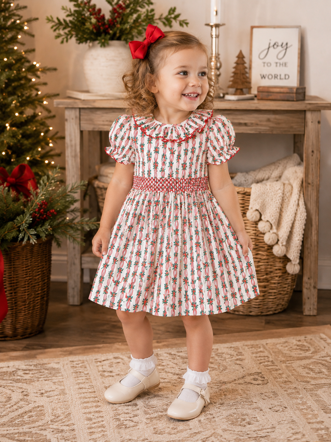 Vintage Holly Smocked Bishop Dress