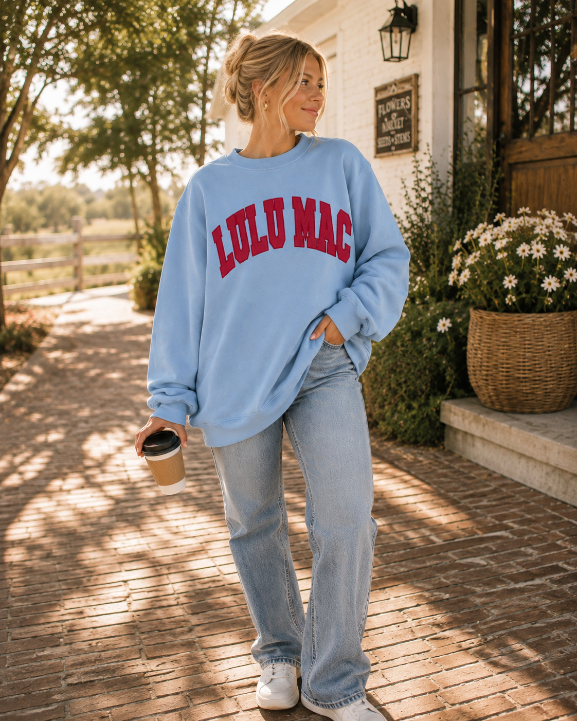 LULU MAC Sweatshirt- Blue/Red