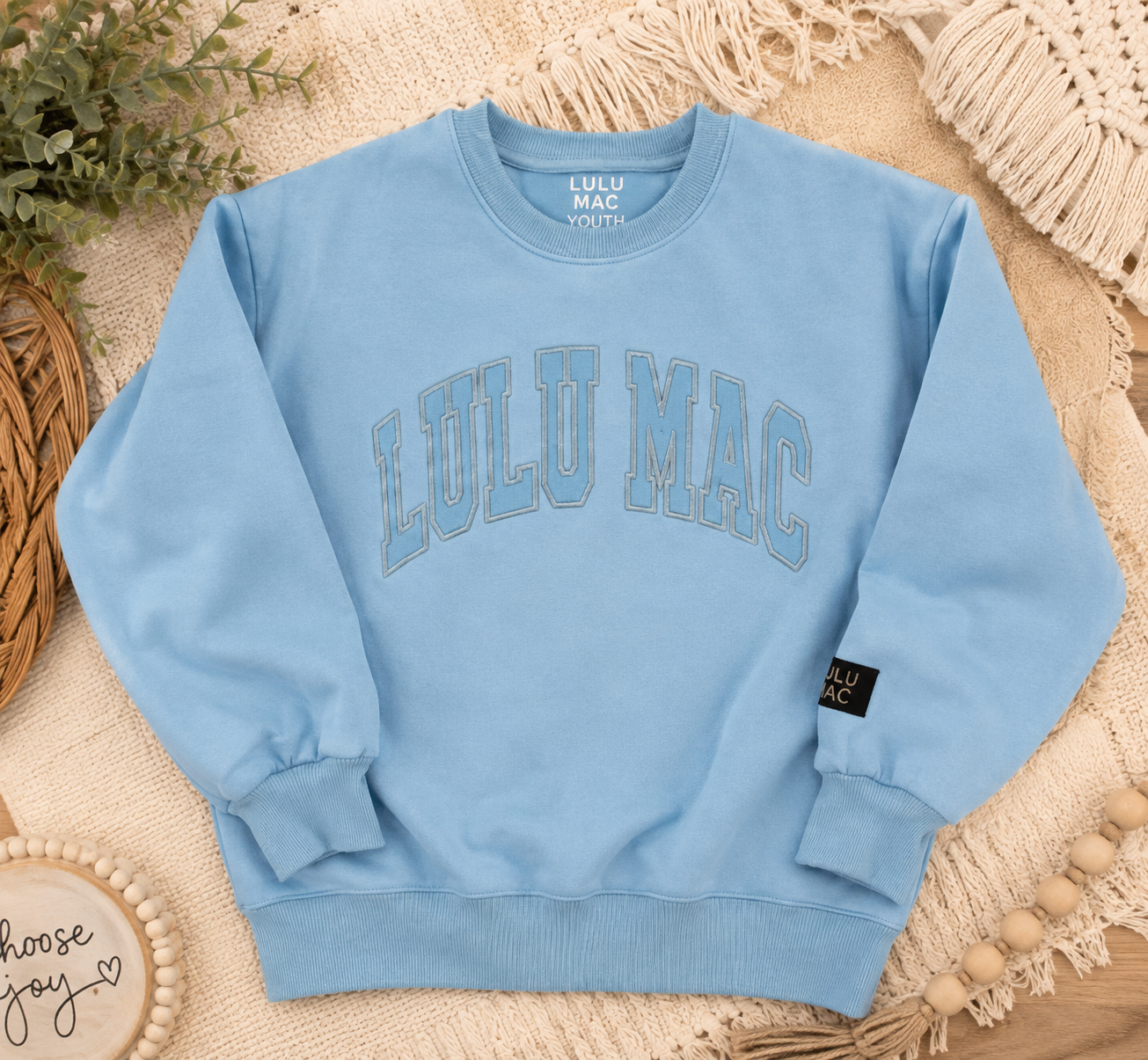 LULU MAC Youth Sweatshirt- Powder Blue
