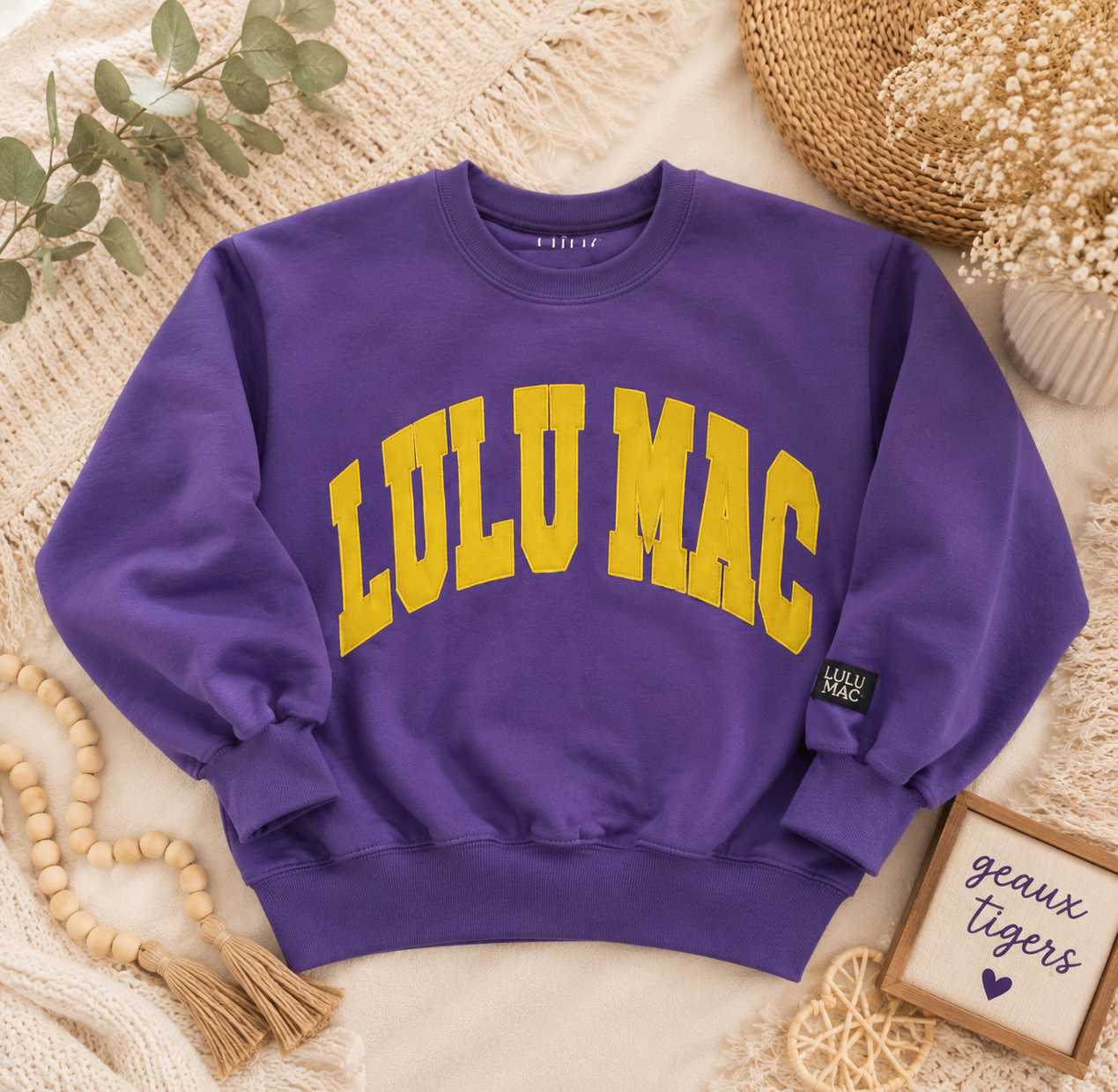LULU MAC Sweatshirt- Purple/Yellow