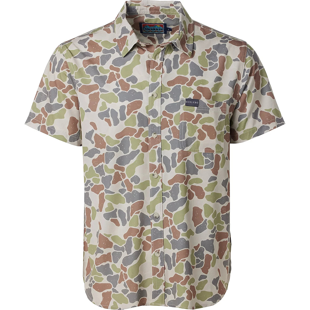 BURLEBO Men's Performance Button-Up Short Sleeve Shirt