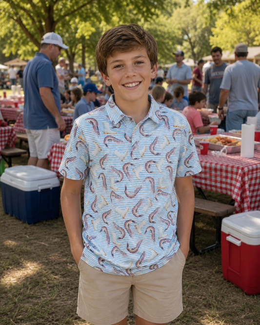 Shrimp and Boots Polo Shirt Kid's
