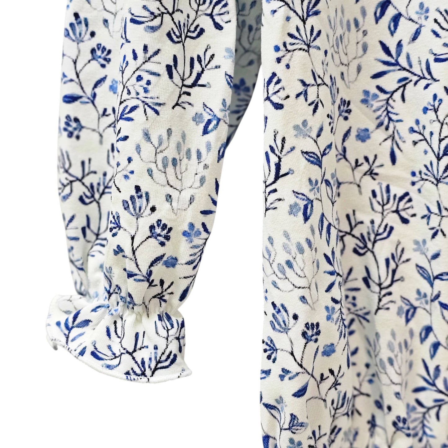 Navy Floral Scalloped Bubble