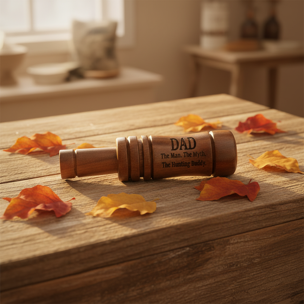 Wooden Laser Engraved Duck Call - DAD The Man The Myth The Hunting Buddy